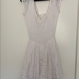 Free People White crochet romper